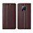 Funda de Cuero Cartera con Soporte Carcasa L02 para Xiaomi Redmi 10X Pro 5G Marron