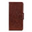 Funda de Cuero Cartera con Soporte Carcasa L02 para Xiaomi Redmi 9 Prime India Marron