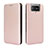 Funda de Cuero Cartera con Soporte Carcasa L02Z para Asus ZenFone 8 Flip ZS672KS Oro Rosa