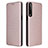 Funda de Cuero Cartera con Soporte Carcasa L02Z para LG Stylo 7 Oro Rosa