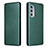 Funda de Cuero Cartera con Soporte Carcasa L02Z para Motorola Moto Edge 20 5G Verde