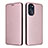 Funda de Cuero Cartera con Soporte Carcasa L02Z para Motorola Moto G 5G (2022) Oro Rosa