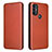 Funda de Cuero Cartera con Soporte Carcasa L02Z para Motorola Moto G Play Gen 2 Marron