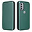 Funda de Cuero Cartera con Soporte Carcasa L02Z para Motorola Moto G31 Verde