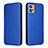 Funda de Cuero Cartera con Soporte Carcasa L02Z para Motorola Moto G32 Azul