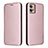 Funda de Cuero Cartera con Soporte Carcasa L02Z para Motorola Moto G32 Oro Rosa