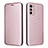 Funda de Cuero Cartera con Soporte Carcasa L02Z para Motorola Moto G42 Oro Rosa