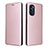 Funda de Cuero Cartera con Soporte Carcasa L02Z para Motorola Moto G52j 5G Oro Rosa