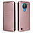 Funda de Cuero Cartera con Soporte Carcasa L02Z para Nokia 1.4 Oro Rosa