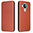 Funda de Cuero Cartera con Soporte Carcasa L02Z para Nokia 7.3 Marron