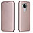 Funda de Cuero Cartera con Soporte Carcasa L02Z para Nokia 7.3 Oro Rosa