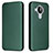 Funda de Cuero Cartera con Soporte Carcasa L02Z para Nokia 7.3 Verde