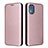 Funda de Cuero Cartera con Soporte Carcasa L02Z para Nokia C02 Oro Rosa