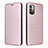 Funda de Cuero Cartera con Soporte Carcasa L02Z para Nokia G11 Oro Rosa