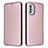 Funda de Cuero Cartera con Soporte Carcasa L02Z para Nokia G60 5G Oro Rosa