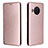 Funda de Cuero Cartera con Soporte Carcasa L02Z para Nokia X10 Oro Rosa