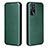 Funda de Cuero Cartera con Soporte Carcasa L02Z para Oppo A16 Verde