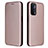 Funda de Cuero Cartera con Soporte Carcasa L02Z para Oppo A54 5G Oro Rosa