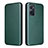 Funda de Cuero Cartera con Soporte Carcasa L02Z para Oppo A96 4G Verde