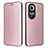 Funda de Cuero Cartera con Soporte Carcasa L02Z para Oppo Reno11 5G Oro Rosa