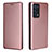 Funda de Cuero Cartera con Soporte Carcasa L02Z para Oppo Reno6 Pro 5G Oro Rosa