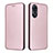 Funda de Cuero Cartera con Soporte Carcasa L02Z para Oppo Reno8 T 4G Oro Rosa