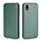 Funda de Cuero Cartera con Soporte Carcasa L02Z para Samsung Galaxy A01 Core Verde