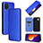 Funda de Cuero Cartera con Soporte Carcasa L02Z para Samsung Galaxy A12 Nacho Azul