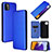 Funda de Cuero Cartera con Soporte Carcasa L02Z para Samsung Galaxy A22 5G Azul