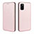 Funda de Cuero Cartera con Soporte Carcasa L02Z para Samsung Galaxy A41 Oro Rosa