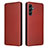 Funda de Cuero Cartera con Soporte Carcasa L02Z para Samsung Galaxy Jump3 5G Marron