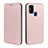 Funda de Cuero Cartera con Soporte Carcasa L02Z para Samsung Galaxy M31 Prime Edition Oro Rosa