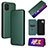 Funda de Cuero Cartera con Soporte Carcasa L02Z para Samsung Galaxy M32 4G Verde