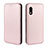 Funda de Cuero Cartera con Soporte Carcasa L02Z para Samsung Galaxy XCover Pro Oro Rosa