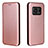 Funda de Cuero Cartera con Soporte Carcasa L02Z para Sharp Aquos R6 Oro Rosa