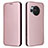 Funda de Cuero Cartera con Soporte Carcasa L02Z para Sharp Aquos R8 Oro Rosa