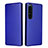 Funda de Cuero Cartera con Soporte Carcasa L02Z para Sony Xperia 1 IV SO-51C Azul