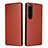 Funda de Cuero Cartera con Soporte Carcasa L02Z para Sony Xperia 1 IV SO-51C Marron