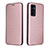 Funda de Cuero Cartera con Soporte Carcasa L02Z para Vivo V23e 5G Oro Rosa