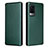 Funda de Cuero Cartera con Soporte Carcasa L02Z para Vivo X60 Pro 5G Verde