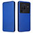 Funda de Cuero Cartera con Soporte Carcasa L02Z para Vivo X80 Pro 5G Azul