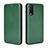 Funda de Cuero Cartera con Soporte Carcasa L02Z para Vivo Y11s Verde