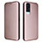 Funda de Cuero Cartera con Soporte Carcasa L02Z para Vivo Y53s 4G Oro Rosa