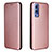 Funda de Cuero Cartera con Soporte Carcasa L02Z para Vivo Y75s 5G Oro Rosa