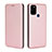 Funda de Cuero Cartera con Soporte Carcasa L02Z para Wiko View5 Oro Rosa