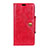 Funda de Cuero Cartera con Soporte Carcasa L03 para Doogee X60L Rojo