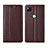 Funda de Cuero Cartera con Soporte Carcasa L03 para Google Pixel 4a Marron