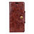 Funda de Cuero Cartera con Soporte Carcasa L03 para HTC Desire 12 Plus Marron