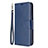 Funda de Cuero Cartera con Soporte Carcasa L03 para Huawei Honor 9A Azul