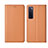 Funda de Cuero Cartera con Soporte Carcasa L03 para Huawei Nova 7 5G Naranja